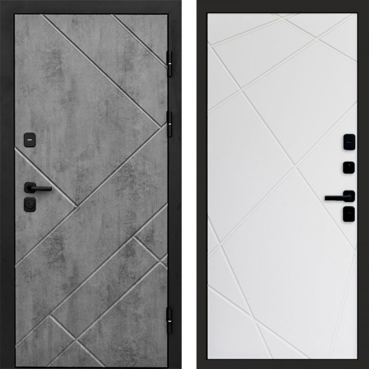 Входная дверь Termo-door Стоун Бетон - Лучи Белый