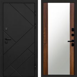 Входная дверь Termo-door Стоун Black - Зеркало Дуб