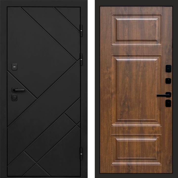 Входная дверь Termo-door Стоун Black - Лион Дуб