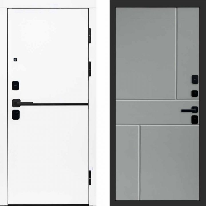 Входная дверь Termo-door Тренд WHITE - Горизонт Грей софт