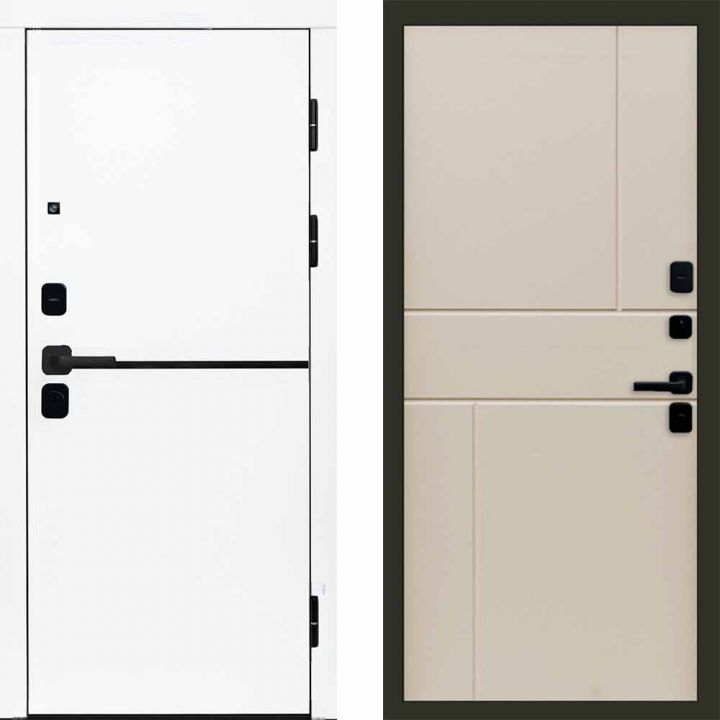 Входная дверь Termo-door Тренд WHITE - Горизонт Слоновая кость