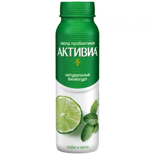 Био йогурт Активиа питьевой лайм-мята 2% 290 г