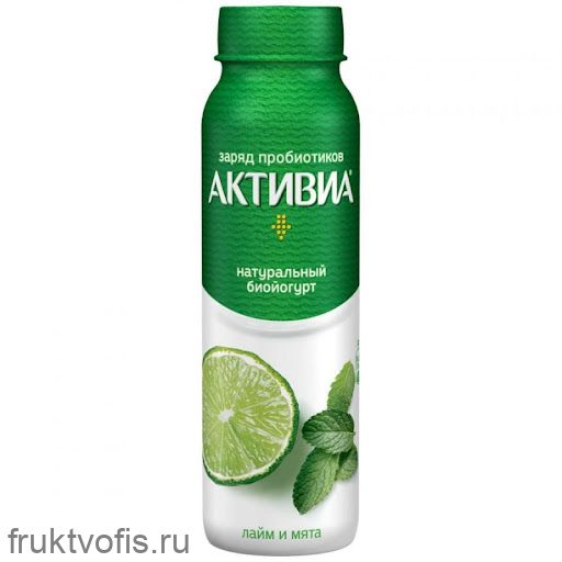 Био йогурт Активиа питьевой лайм-мята 2% 290 г