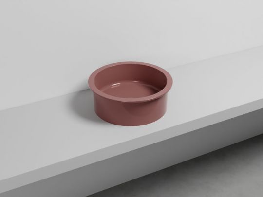 Cielo Catino 65 раковина  450х160 мм, накладная, круглая, без отверстий для смесителя, без перелива схема 13