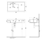 Cielo Plinio раковина 1150x460x160 мм, накладная, без отверстий для смесителя, без перелива схема 2
