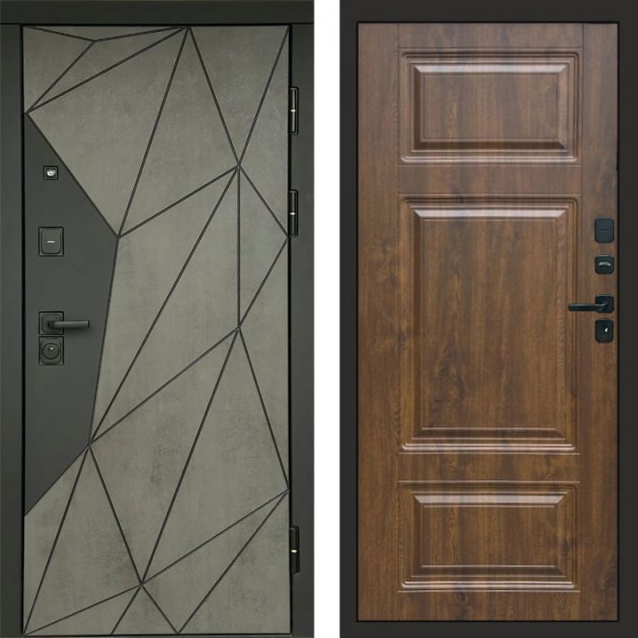 Входная дверь Termo-door Геометрия Бетон - Лион Дуб