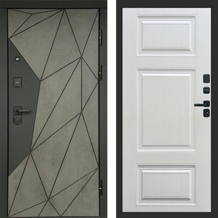 Входная дверь Termo-door Геометрия Бетон - Лион Лиственница