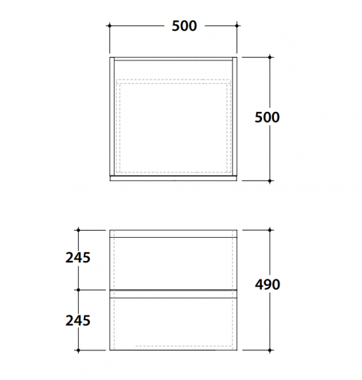 Тумба подвесная в ванную комнату Globo Linea LB4950S 50x50x49 схема 2 Тумба подвесная в ванную комнату Globo Linea LB4950S 50x50x49 схема 2