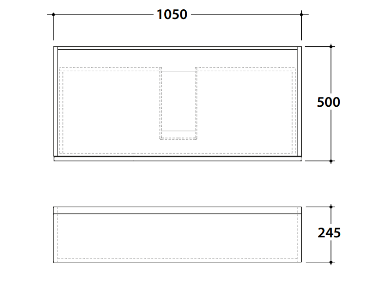 Широкая тумба для ванной комнаты Globo Linea LP24105S 105x50x24,5 ФОТО