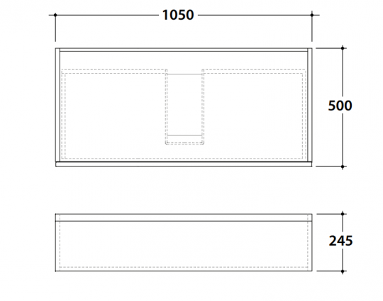 Широкая тумба для ванной комнаты Globo Linea LP24105S 105x50x24,5 схема 2 Широкая тумба для ванной комнаты Globo Linea LP24105S 105x50x24,5 схема 2