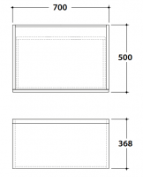 Подвесная тумба с ящиком Globo Linea LP3670D 70x50x36,8 схема 2 Подвесная тумба с ящиком Globo Linea LP3670D 70x50x36,8 схема 2