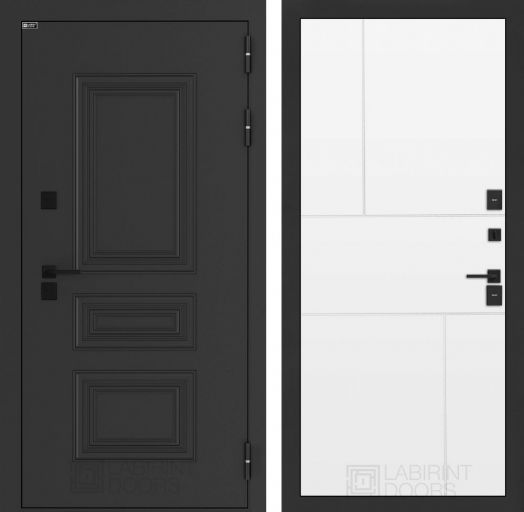 Входная дверь Лабиринт Аляска Лайт - 21 Белый софт с терморазрывом