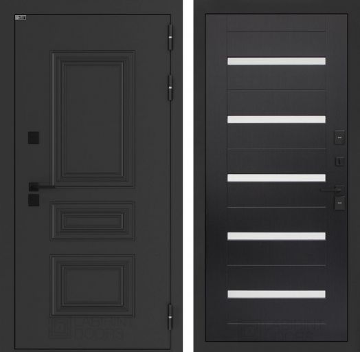 Входная дверь Лабиринт Аляска Лайт - 01 Венге , стекло белое с терморазрывом