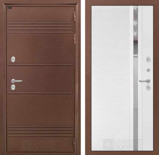 Входная дверь Лабиринт Термо Лайт - 31 Белый софт с терморазрывом