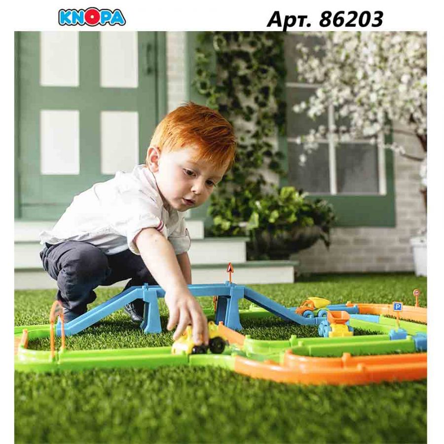 Игровой набор "Автодорога" 4,5 м с машинками КНОПА