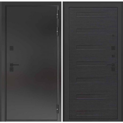 Входная дверь с терморазрывом Бункер BN 10 Тепло Плюс - 14 Эковенге поперечный