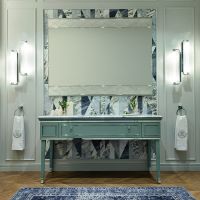 Комплект мебели №19 Oasis Lutetia напольный 165х56х230 см консоль стелешница раковина схема 1