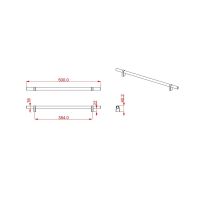 Мебельная ручка-рейлинг Cebi A1260/384 Smooth схема