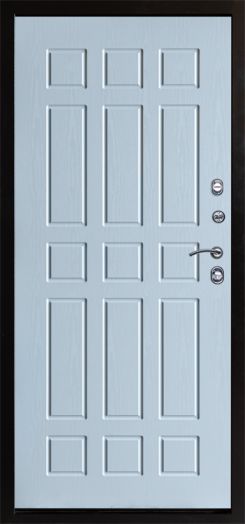 Входная дверь Termo-door Сибирь Антик серебро с терморазрывом - Спарта Белое дерево