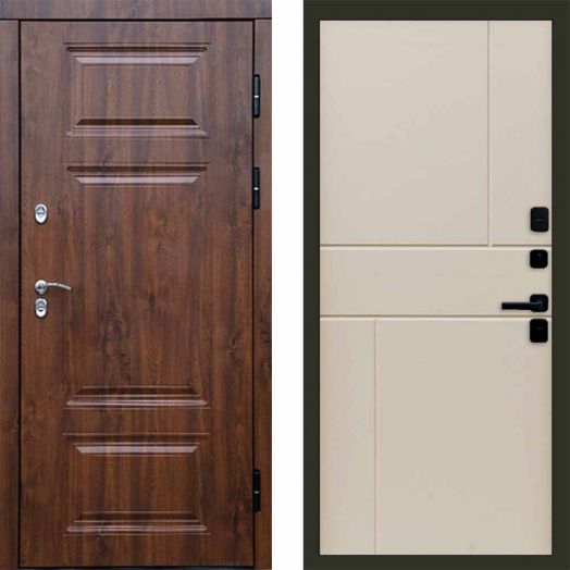 Входная дверь Termo-door Премиум винорит Дуб с терморазрывом - Горизонт Слоновая кость