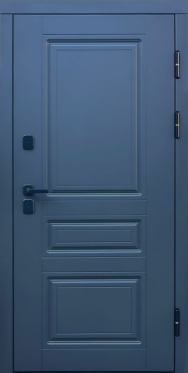 Входная дверь Termo-door Премиум винорит Орегон Графит с терморазрывом - FLAT Грей софт