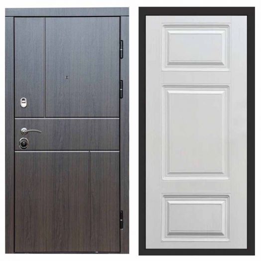 Входная дверь Termo-door Премиум винорит Вертикаль Венге с терморазрывом - Лион Лиственница