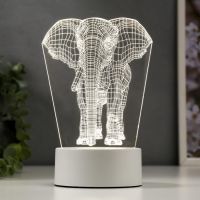 Светильник «Слон» LED белый от сети 9.5?12.5?19 см RISALUX