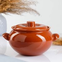 Жаровня Кунгурская керамика «Стандарт», 2 л, с ручками, керамика, коричневая