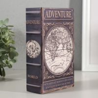 Шкатулка книга-сейф «Приключения. Карта», дерево, искусственная кожа, 17?11?5 см
