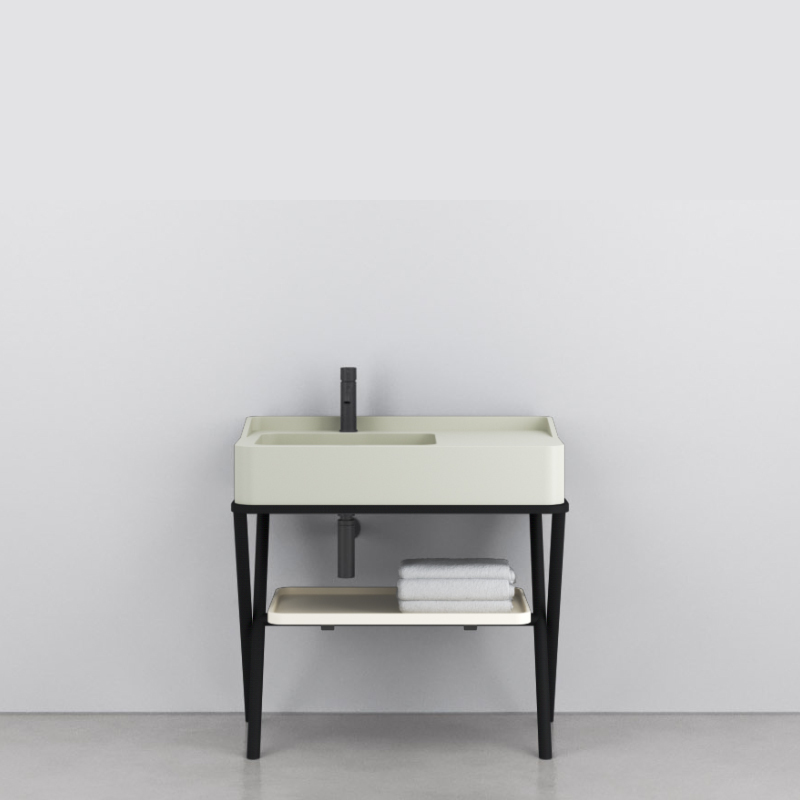 Изображение Cielo Siwa раковина 900х500х200 мм, чаша слева, без отверстий для смесителя, без перелива