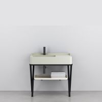 Cielo Siwa раковина 900х500х200 мм, чаша слева, без отверстий для смесителя, без перелива схема 1