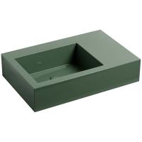 Cielo Narciso раковина 760х500х165 мм, без отверстия для смесителя, 2 намечены, чаша слева, отверстия справа для установки бокового ящика схема 1