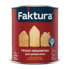 Грунт-Пропитка для Дерева Faktura 0.7л с Защитой от Биопоражений на Органической Основе / Фактура
