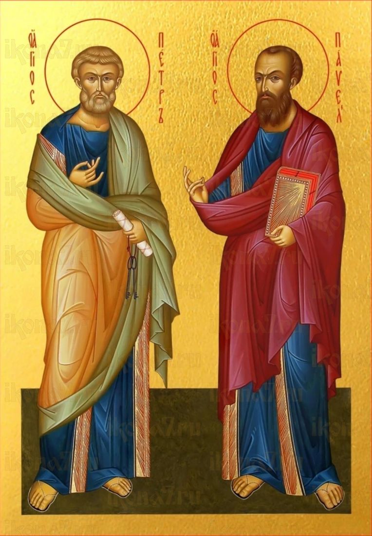 Икона Петр и Павел апостолы (рукописная)