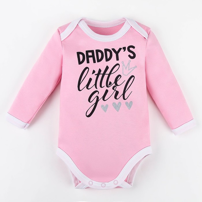 Боди Крошка Я Daddy's girl, рост 80-86 см, розовое