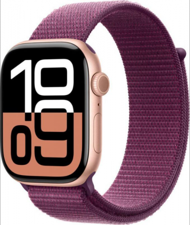 Смарт-часы Apple Watch Series 10 46 mm Rose Gold Aluminum Case with Plum Sport Loop M/L