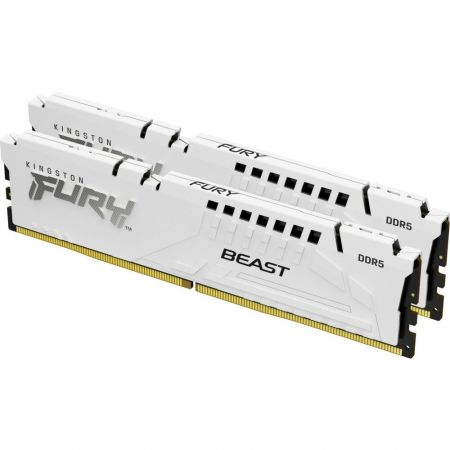 Модуль памяти DDR5 32Gb (2x16Gb Kit) Kingston 6000 Fury Beast White KF560C30BWEK2-32