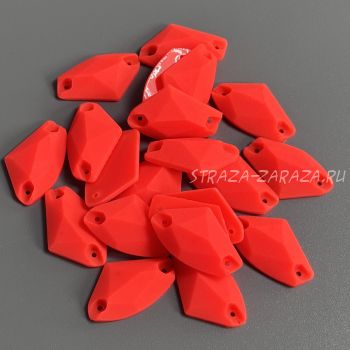 Матовые Пластиковые Пришивные Стразы Fluo_Coral Галактик 9*14 мм