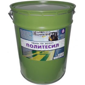 Эмаль для Бетонных Полов Красбыт ПОЛИТЕСИЛ 25кг Серый, Быстросохнущая, Полуматовая для Внутренних и Наружных Работ.