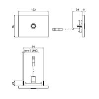 Переключатель c 1 кнопкой для хромотерапии Carimali MyDream 0P001-CR схема 2 Переключатель c 1 кнопкой для хромотерапии Carimali MyDream 0P001-CR схема 2
