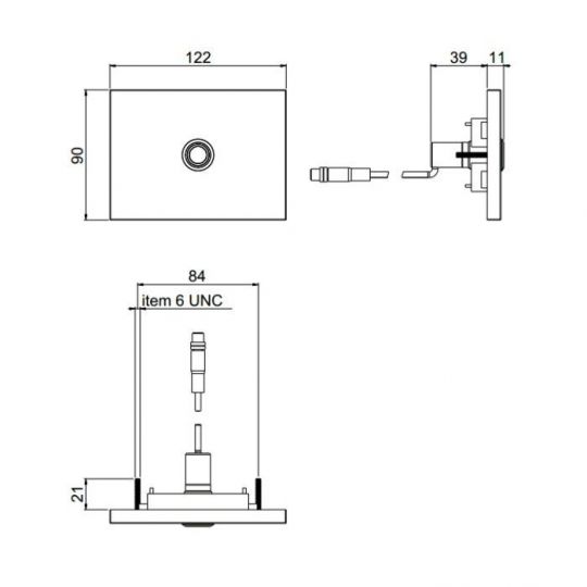 Переключатель c 1 кнопкой для хромотерапии Carimali MyDream 0P001-CR схема 2 Переключатель c 1 кнопкой для хромотерапии Carimali MyDream 0P001-CR схема 2
