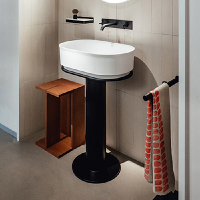 Раковина Agape Immersion 60x40x17 см накладная овальная цвет: белый