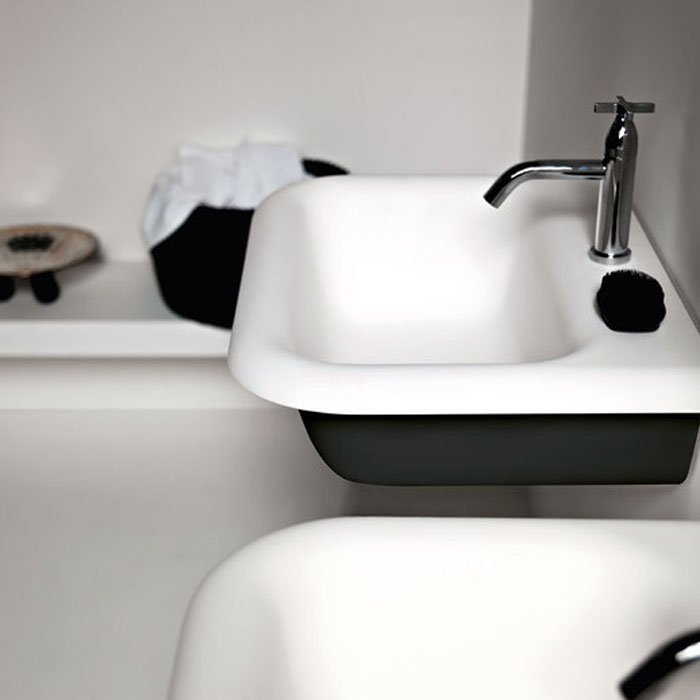 Раковина Agape Ottocento 70х50х19.6 см 1 отв. цвет: темно-серый