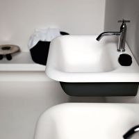 Раковина Agape Ottocento 70х50х19.6 см 1 отв. цвет: темно-серый схема 1 Раковина Agape Ottocento 70х50х19.6 см 1 отв. цвет: темно-серый схема 1