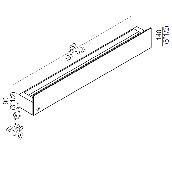 Электрический полотенцесушитель Agape Sen 80см подвесной цвет: черный ФОТО