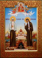 Святые Елизавета и Варвара: Икона Веры и Милосердия (рукописная)