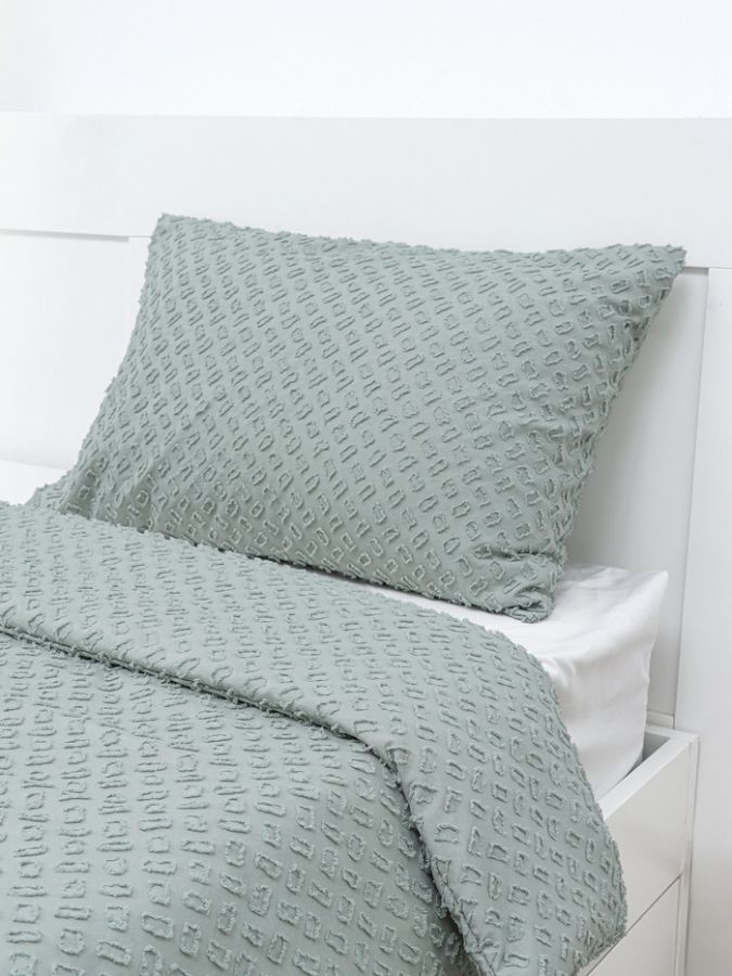 ПК LoveLife Tufting евро "Квадрат" 200*217см,50*70см-2шт, цв.зеленый, 110 г/м2