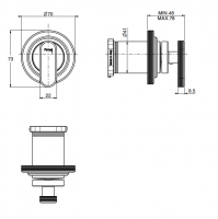 Однорычажный смеситель Fima - Carlo Frattini Park Lane встраиваемый для душа F1303N1 схема 2 Однорычажный смеситель Fima - Carlo Frattini Park Lane встраиваемый для душа F1303N1 схема 2