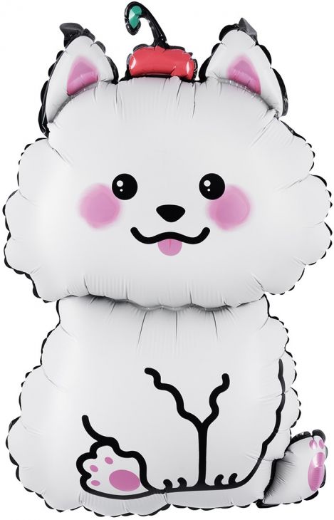 Фигура (37''/94 см) Белый песик