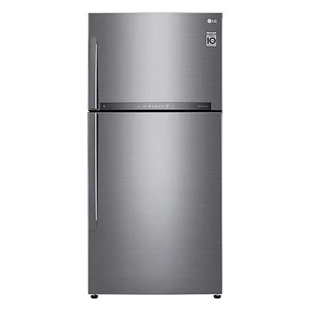 Холодильник с морозильником LG GR-H802HMHL серебристый